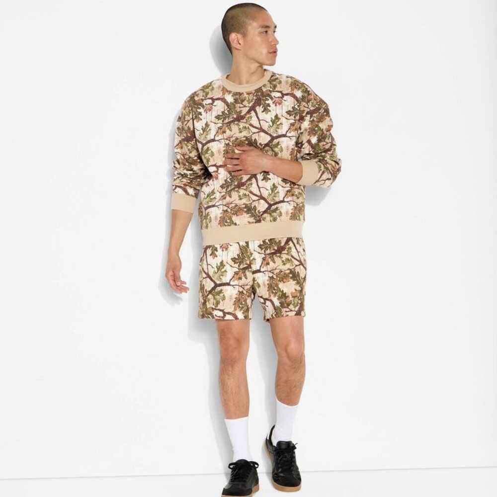 Open Box - Original Use - Men's Fleece Crewneck Sweatshirt - Orig Beige